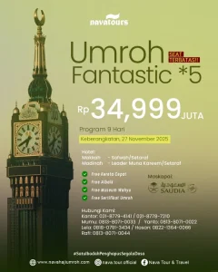 paket umroh fantastic 34 jutaan dari nava tour